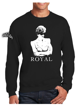 Princess Diana Sunglasses Sweatshirt Black